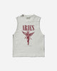 Aries Faded Nirvana Muscle Vest Off White Coats and Jackets Vests AR4002703 OFFWHT