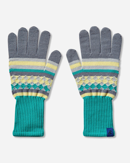 Asics Aquifolia Knit Glove Blue Haze/Lemon Gloves and Scarves Gloves 3203A090-022