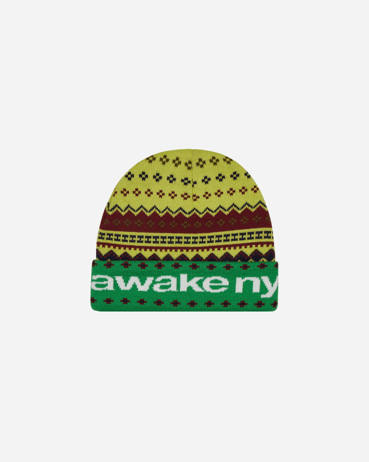 Awake NY Xtra Lodge Beanie Green Multi Hats Beanies AWK-FW23-HT009  GREEN MULTI