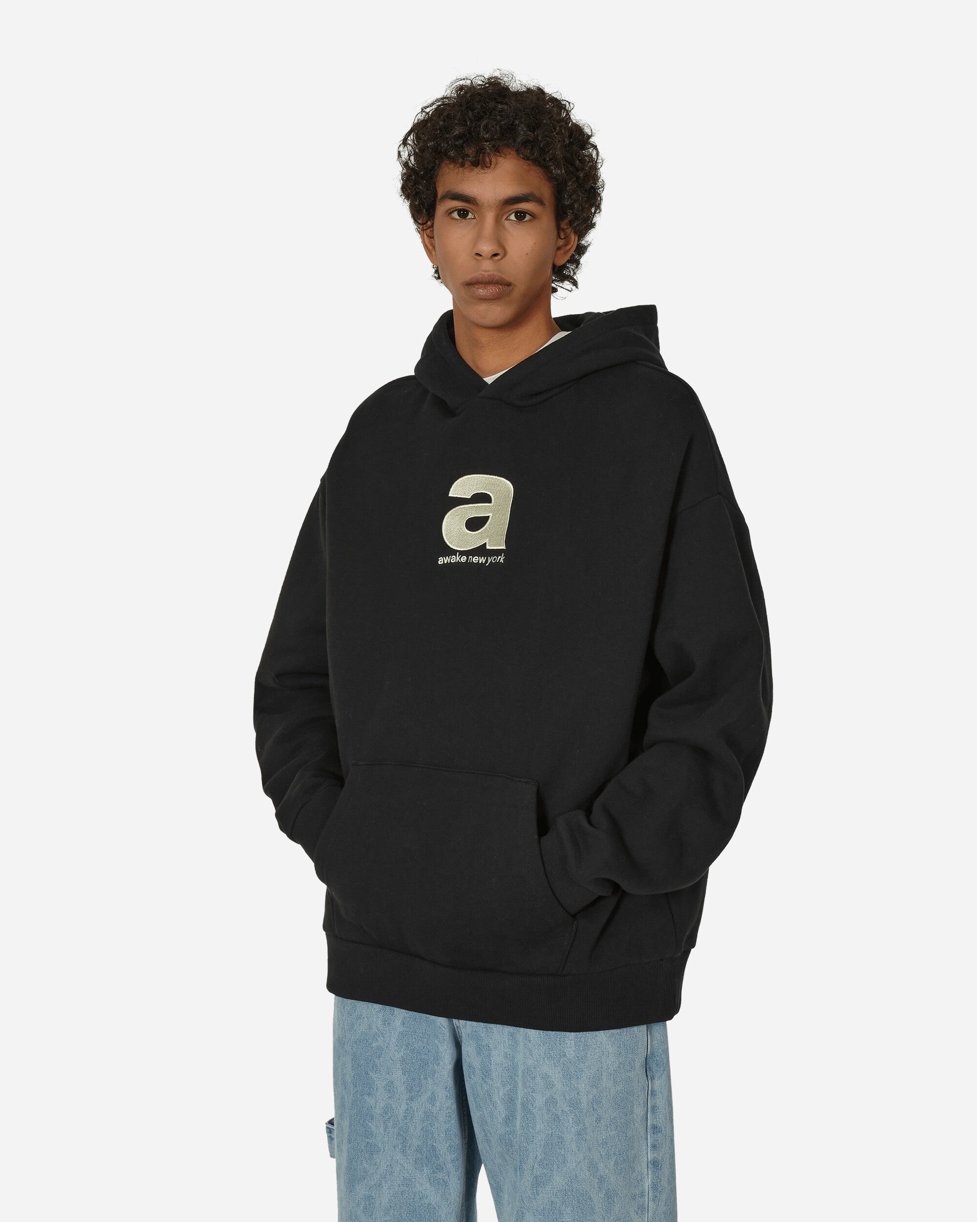 Awake NY Bold Hoodie Washed Black - Slam Jam® Official Store