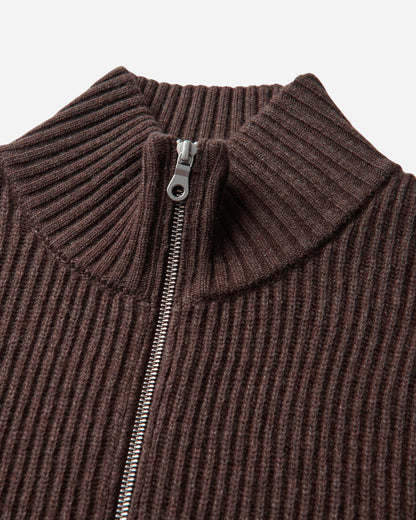 Berner Kühl Shrunk Full Zip Drained Bistre Knitwears Cardigans 4-25K22 069 