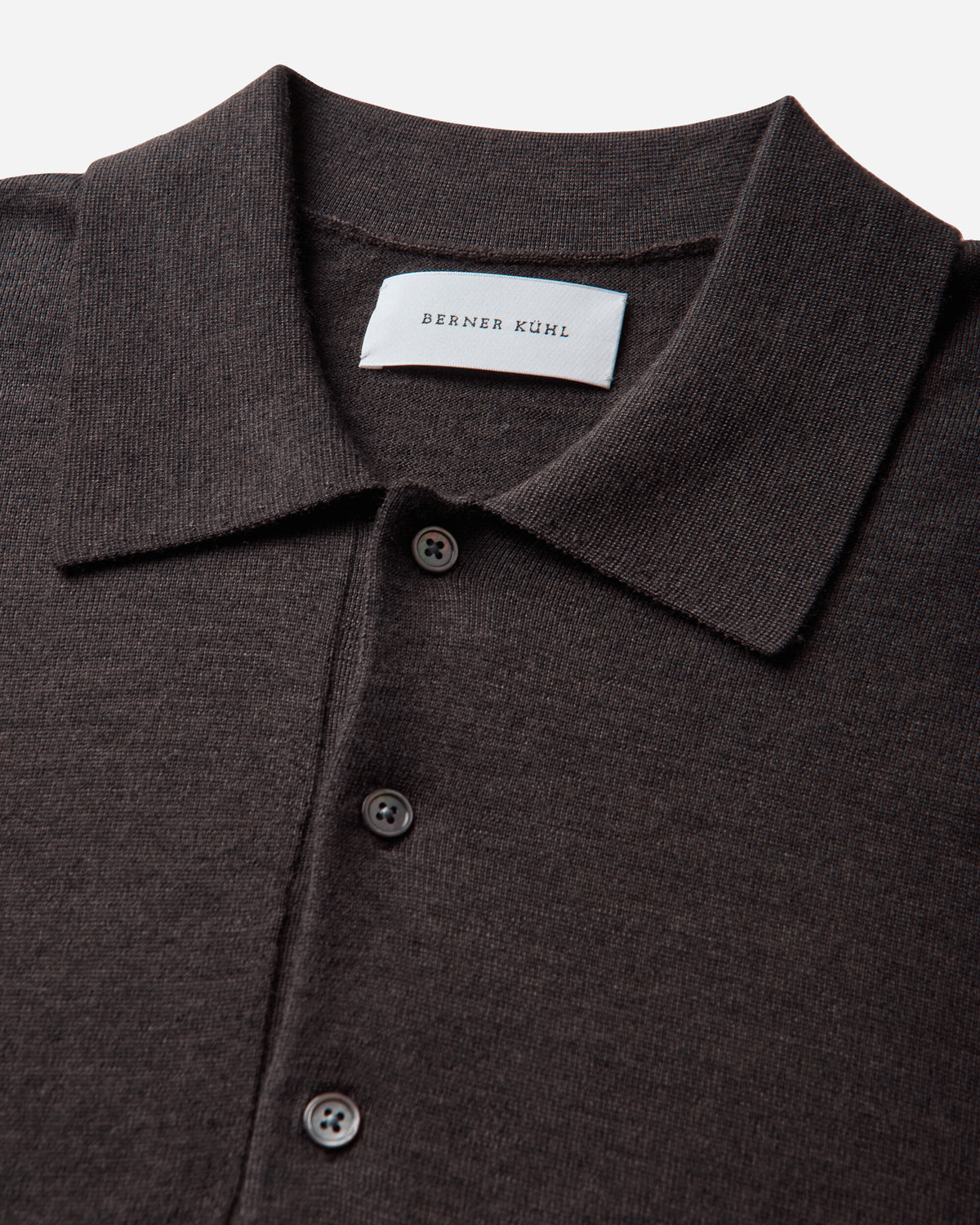 Berner Kühl Polo 16Gg Wool Chocolate Knitwears Sweaters 4-30K19 066 