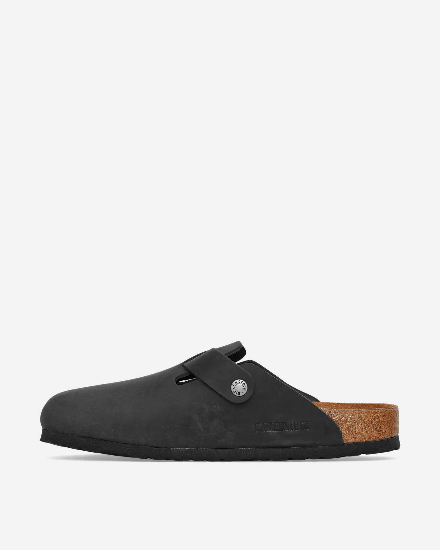 Birkenstock Boston Oiled Leather Black Sandals and Slides Sandals and Mules 059463