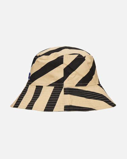 Bode Domino Stripe Bucket Hat Ecru/Black Hats Bucket MRS24AC033 1