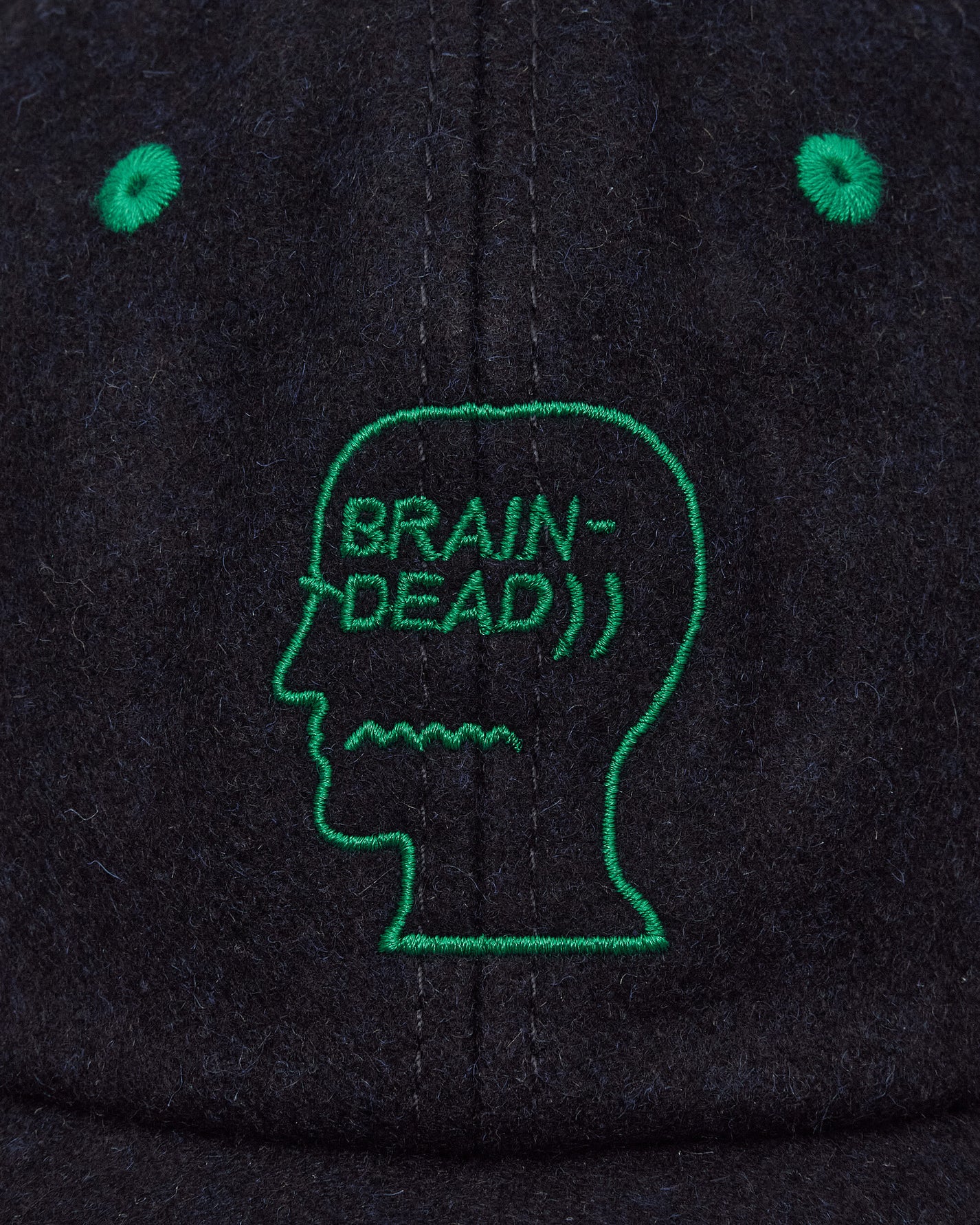 Brain Dead Batwing Logohead Flannel Hat Navy Hats Caps BDF25HO10046 NAVY