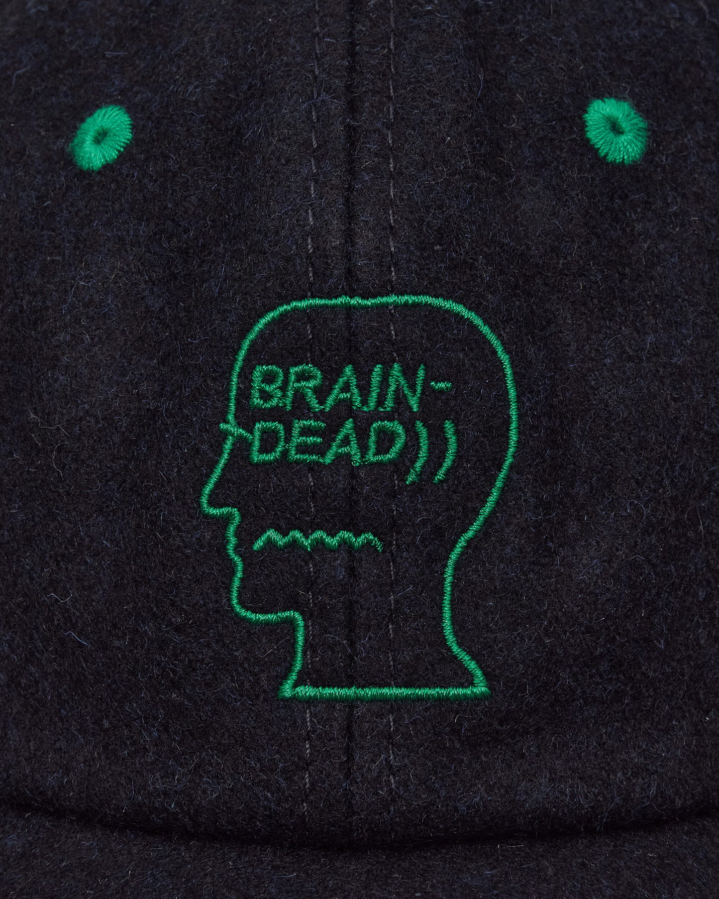 Brain Dead Batwing Logohead Flannel Hat Navy Hats Caps BDF25HO10046 NAVY