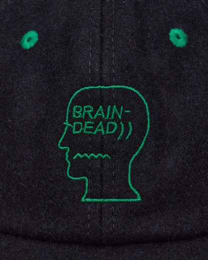 Brain Dead Batwing Logohead Flannel Hat Navy Hats Caps BDF25HO10046 NAVY