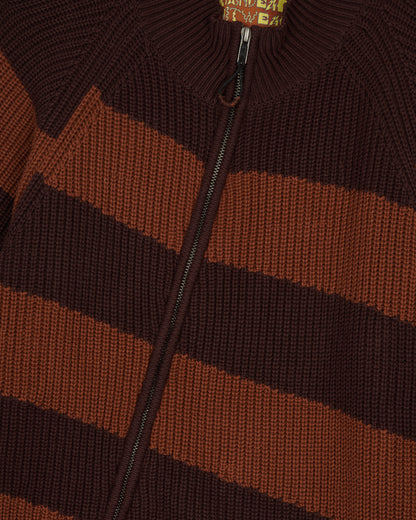 Brain Dead Curved Zip Sweater Brown Brown Knitwears Cardigans F26T19005223 BRN