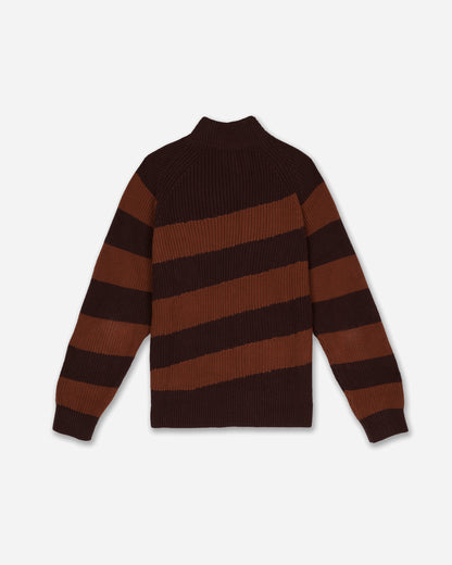 Brain Dead Curved Zip Sweater Brown Brown Knitwears Cardigans F26T19005223 BRN