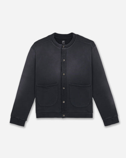 Brain Dead Pigment Dyed French Terry Cardigan Washed Black Washed Black Knitwears Cardigans F26T36005213 WBK