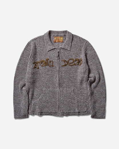 Brain Dead Rib Knit Cardigan Brown Multi Knitwears Cardigans BDS25012O043 BRMU