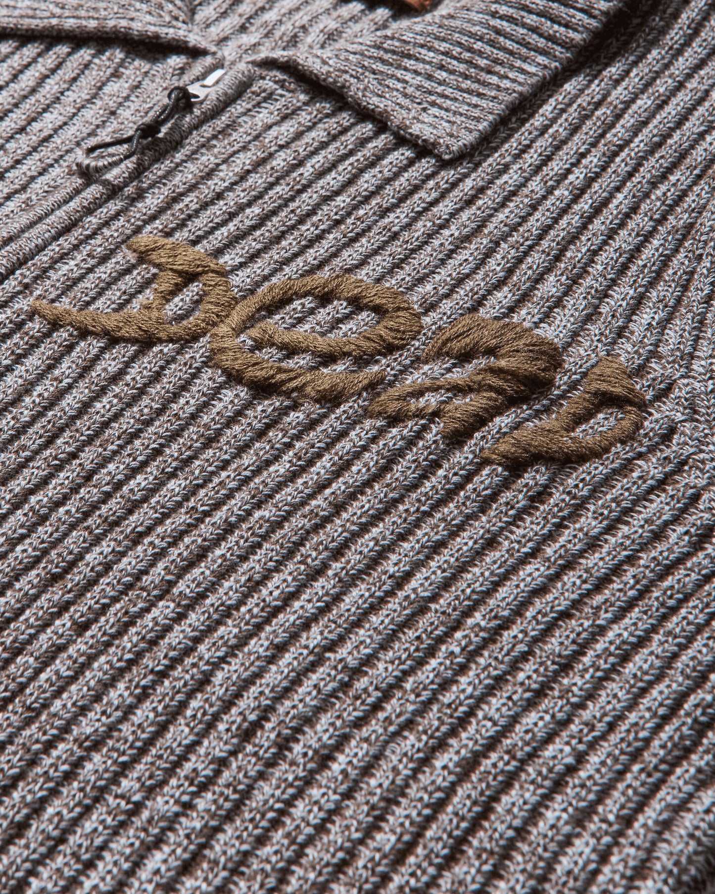 Brain Dead Rib Knit Cardigan Brown Multi Knitwears Cardigans BDS25012O043 BRMU