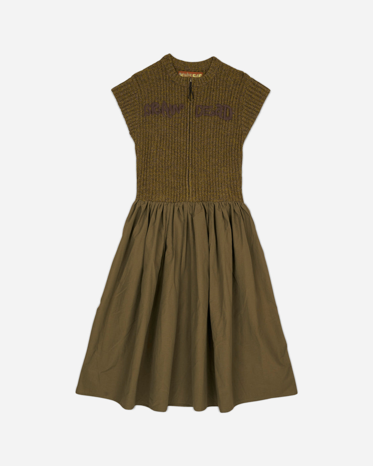 Brain Dead Wmns Gigi Knit Dress Olive Olive Dresses Dress Mid F26D01005224 OLIVE