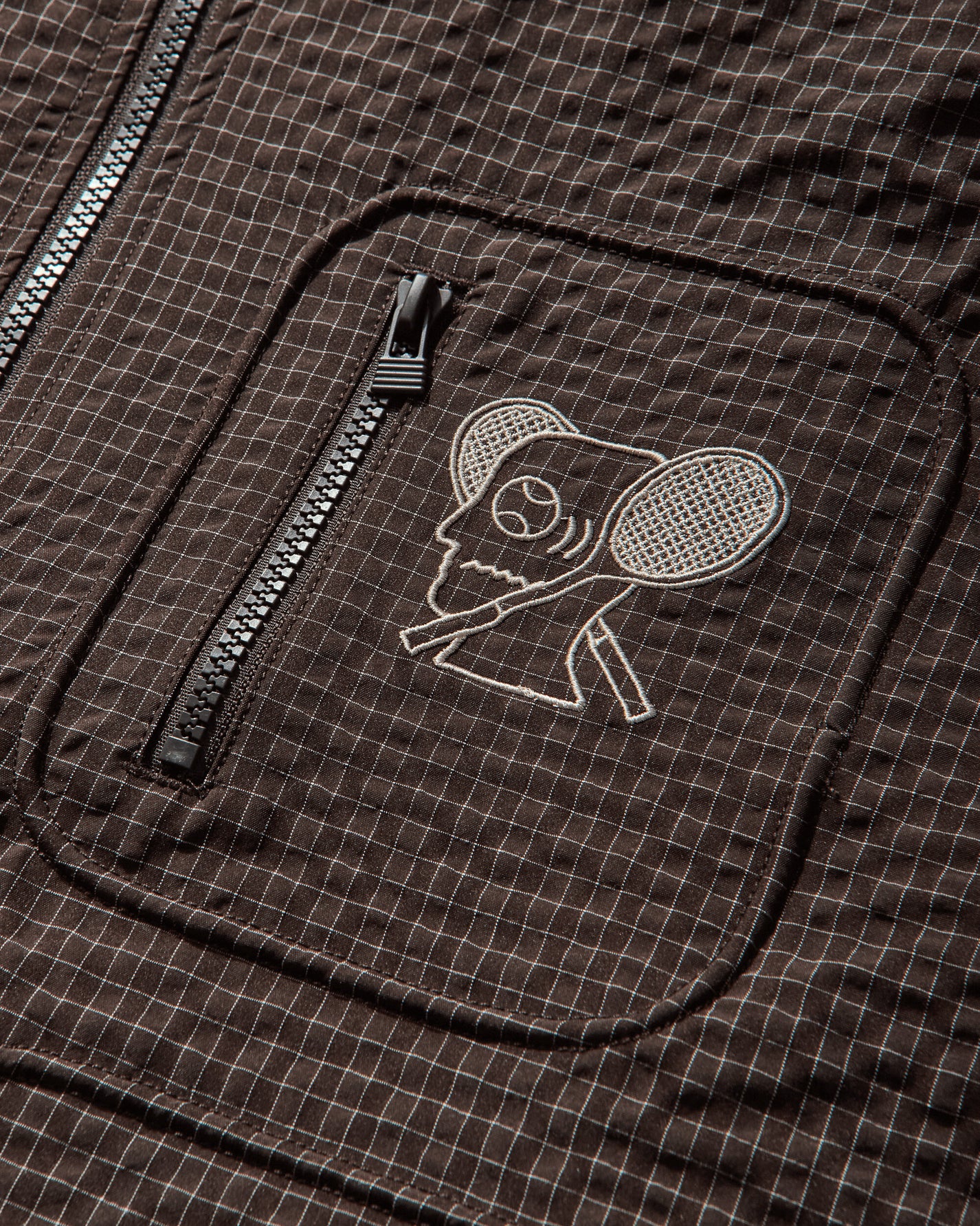 Brain Dead Brain Dead Equipment Tennis Zip Jacket Black Coats and Jackets Jackets BDF25O160046 BLK