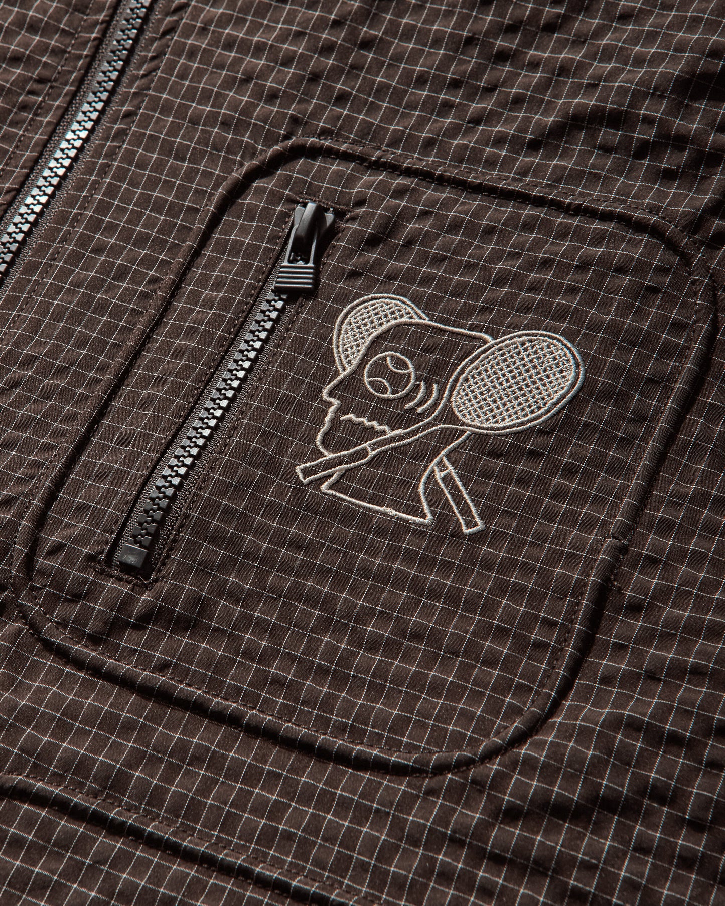 Brain Dead Brain Dead Equipment Tennis Zip Jacket Black Coats and Jackets Jackets BDF25O160046 BLK