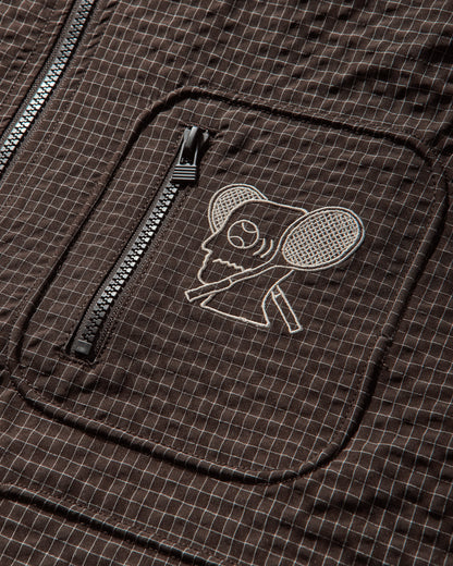 Brain Dead Brain Dead Equipment Tennis Zip Jacket Black Coats and Jackets Jackets BDF25O160046 BLK