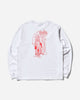 Brain Dead Judgement Long Sleeve White T-Shirts Longsleeve BDP25T010044 WHT