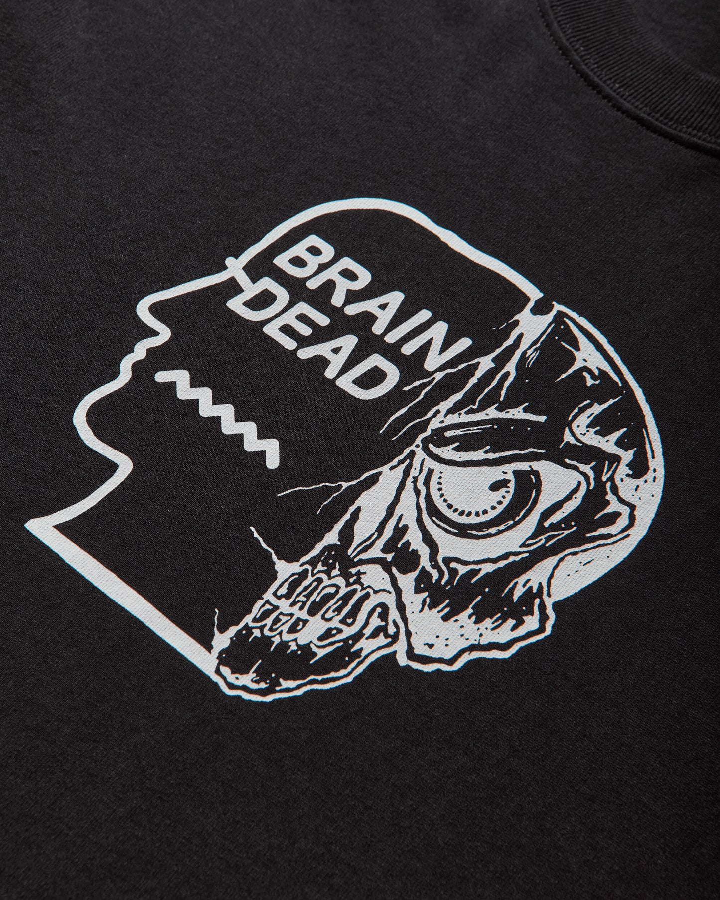 Brain Dead Skull Mech Long Sleeve Black T-Shirts Longsleeve BDF25T010O46 BLK