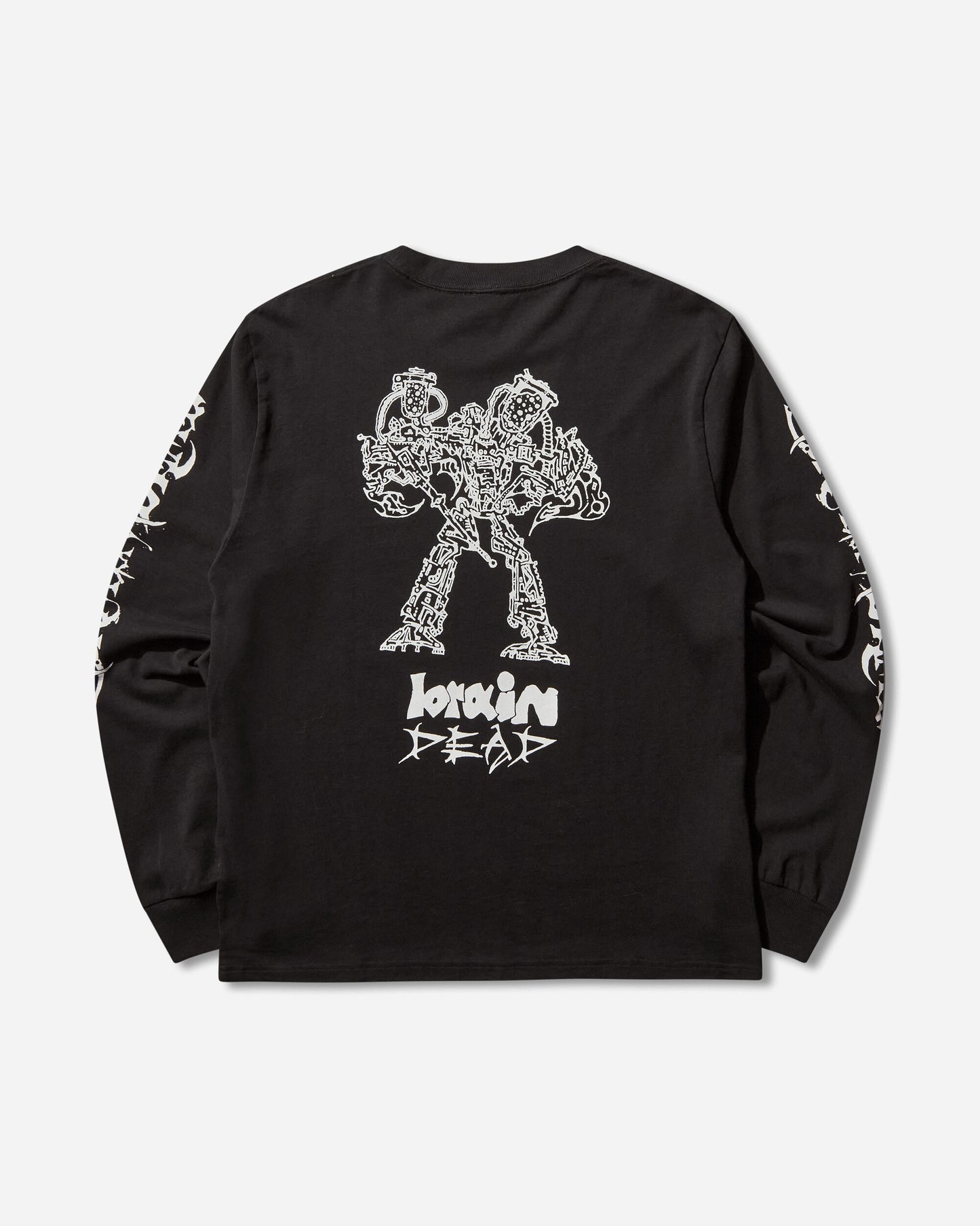 Brain Dead Skull Mech Long Sleeve Black T-Shirts Longsleeve BDF25T010O46 BLK