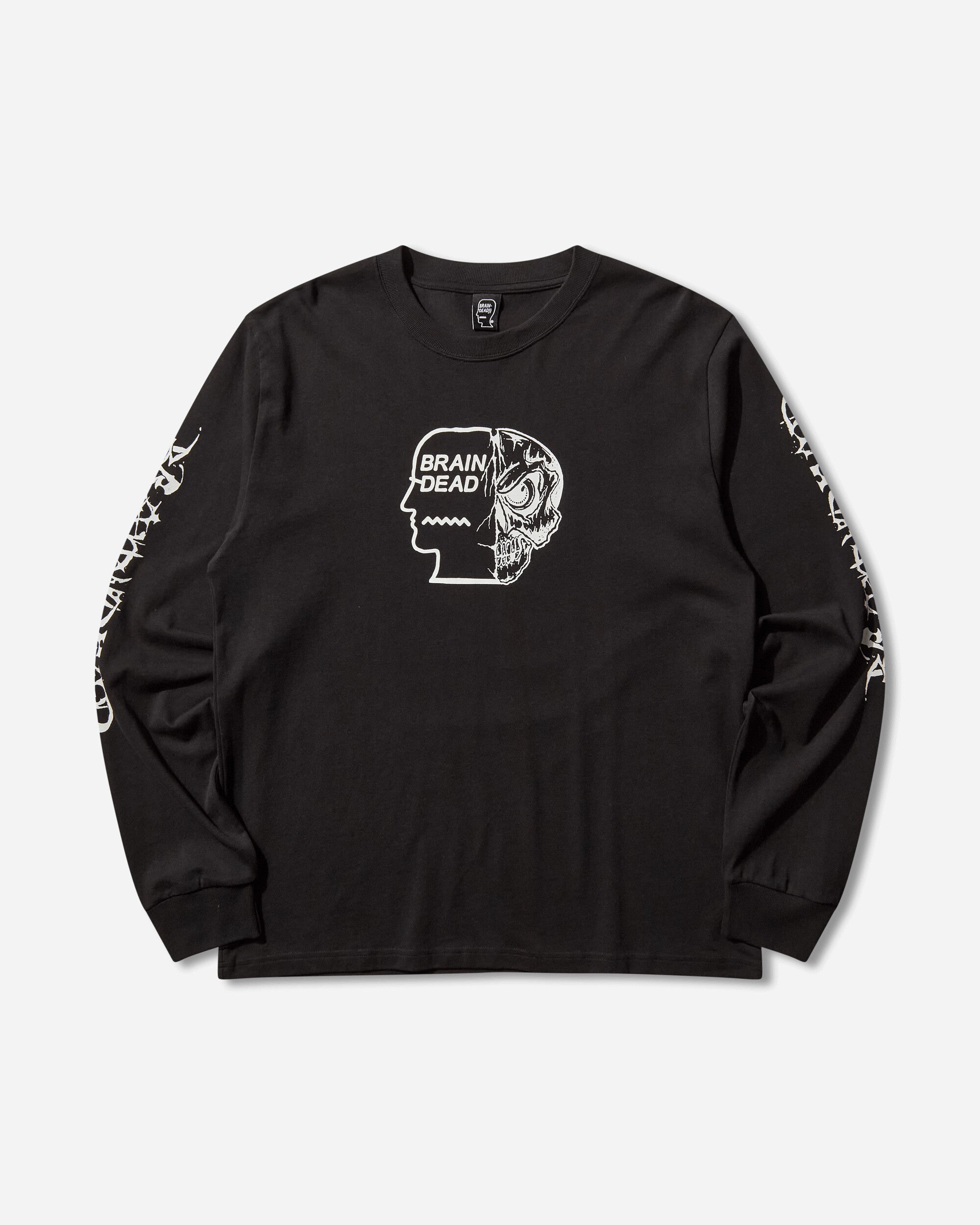 Brain Dead Skull Mech Long Sleeve Black T-Shirts Longsleeve BDF25T010O46 BLK