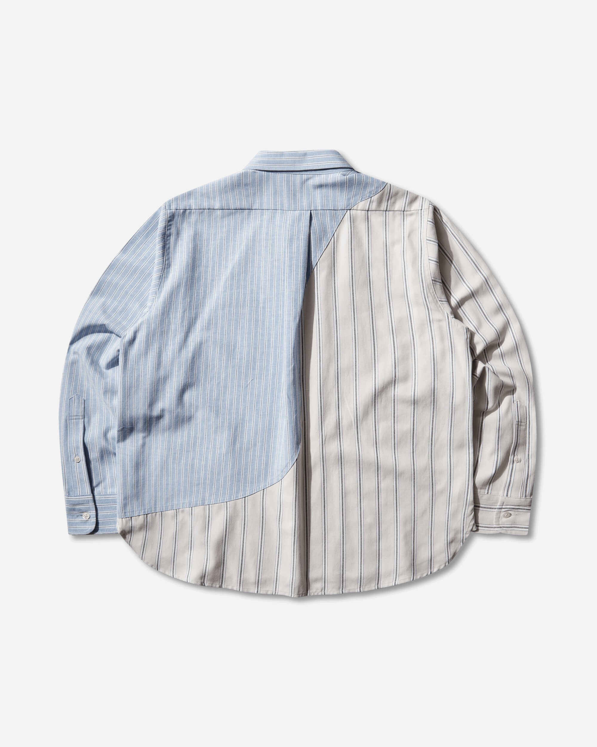 Brain Dead Bbc Organic Panel Oxford Button Up Lt Blue Shirts Longsleeve Shirt F25T24O04603 Blue