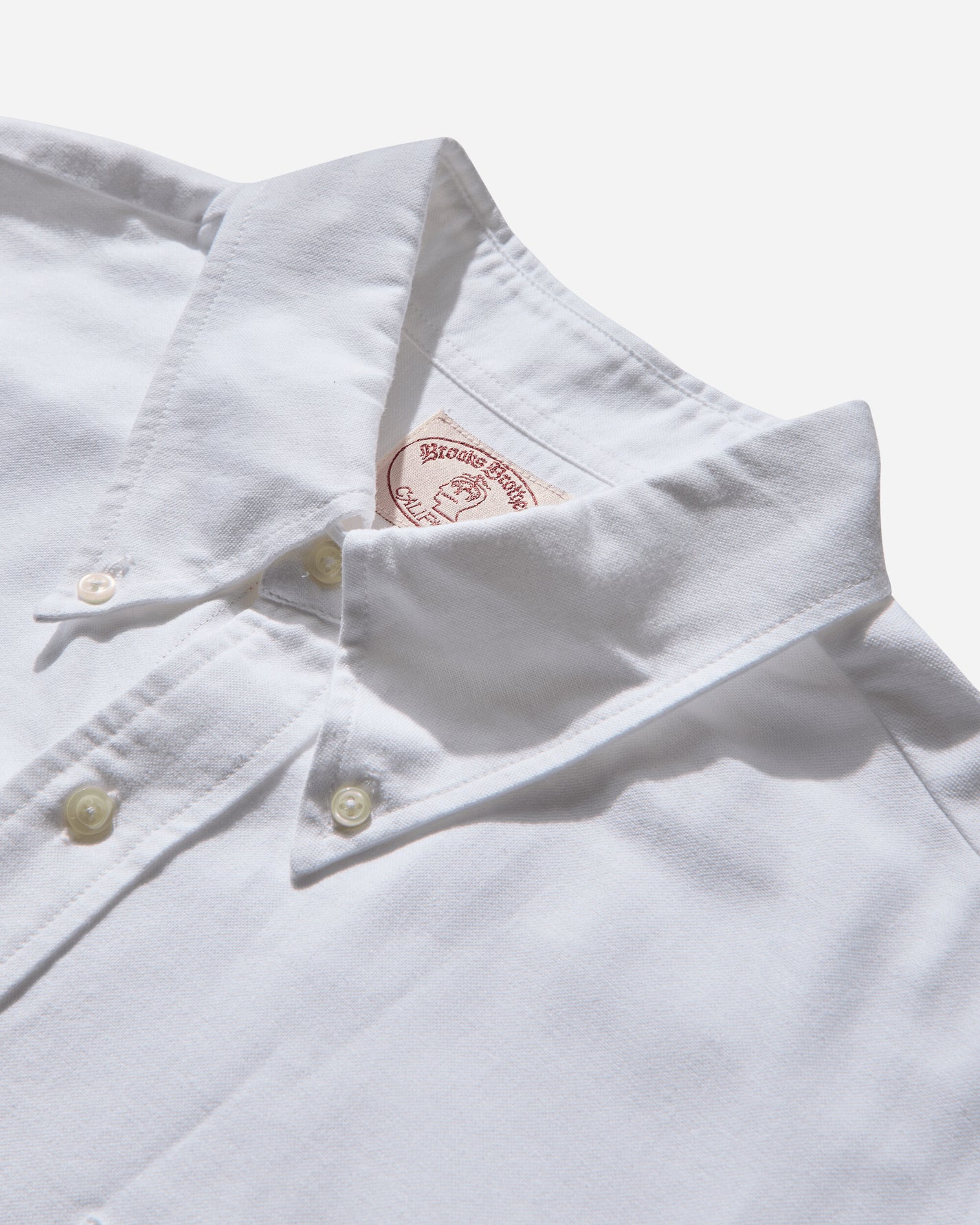 Brain Dead Brooks Brothers Selvedge Oxford Button Up White Shirts Longsleeve Shirt BDB24T240041 WHT