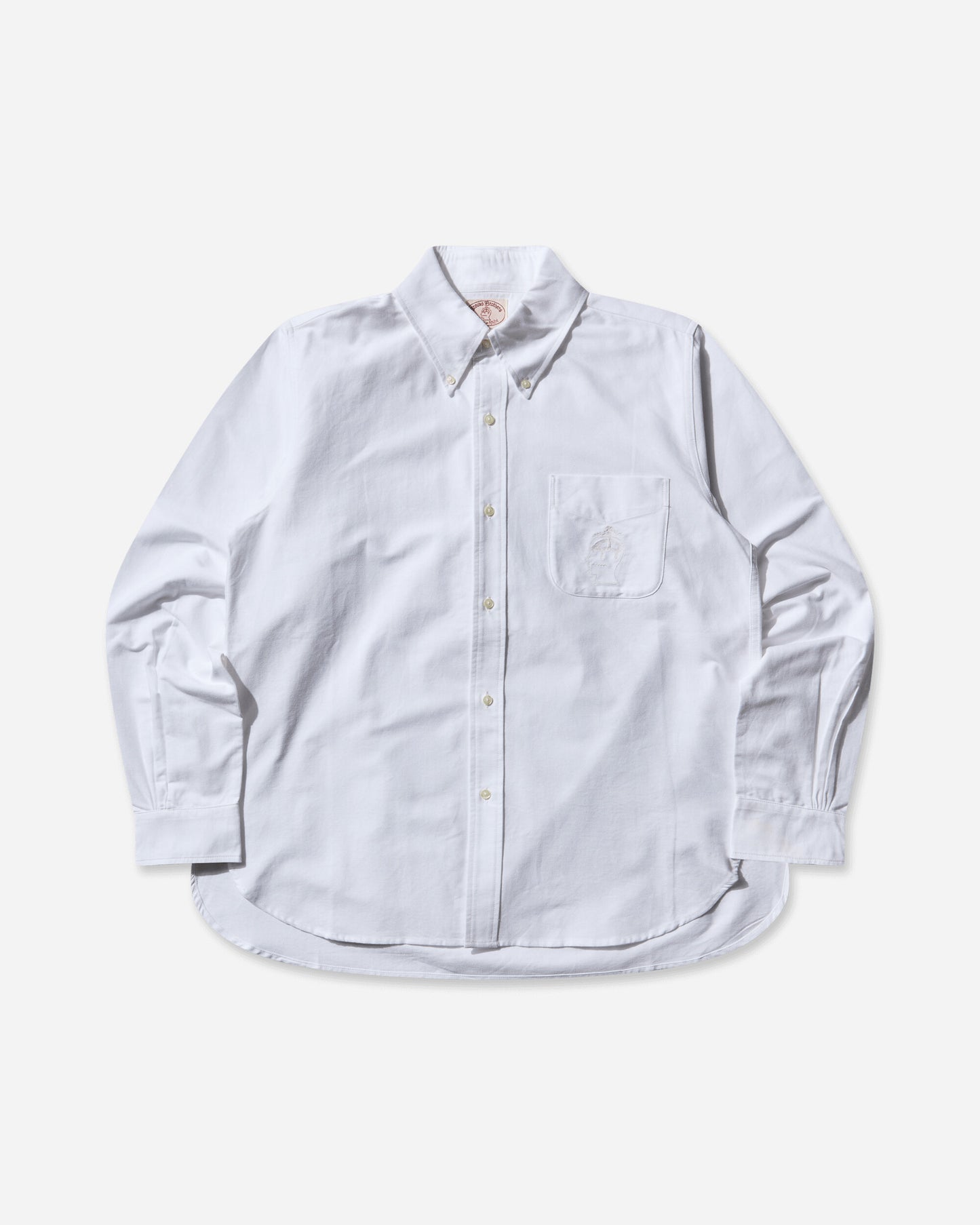 Brain Dead Brooks Brothers Selvedge Oxford Button Up White Shirts Longsleeve Shirt BDB24T240041 WHT
