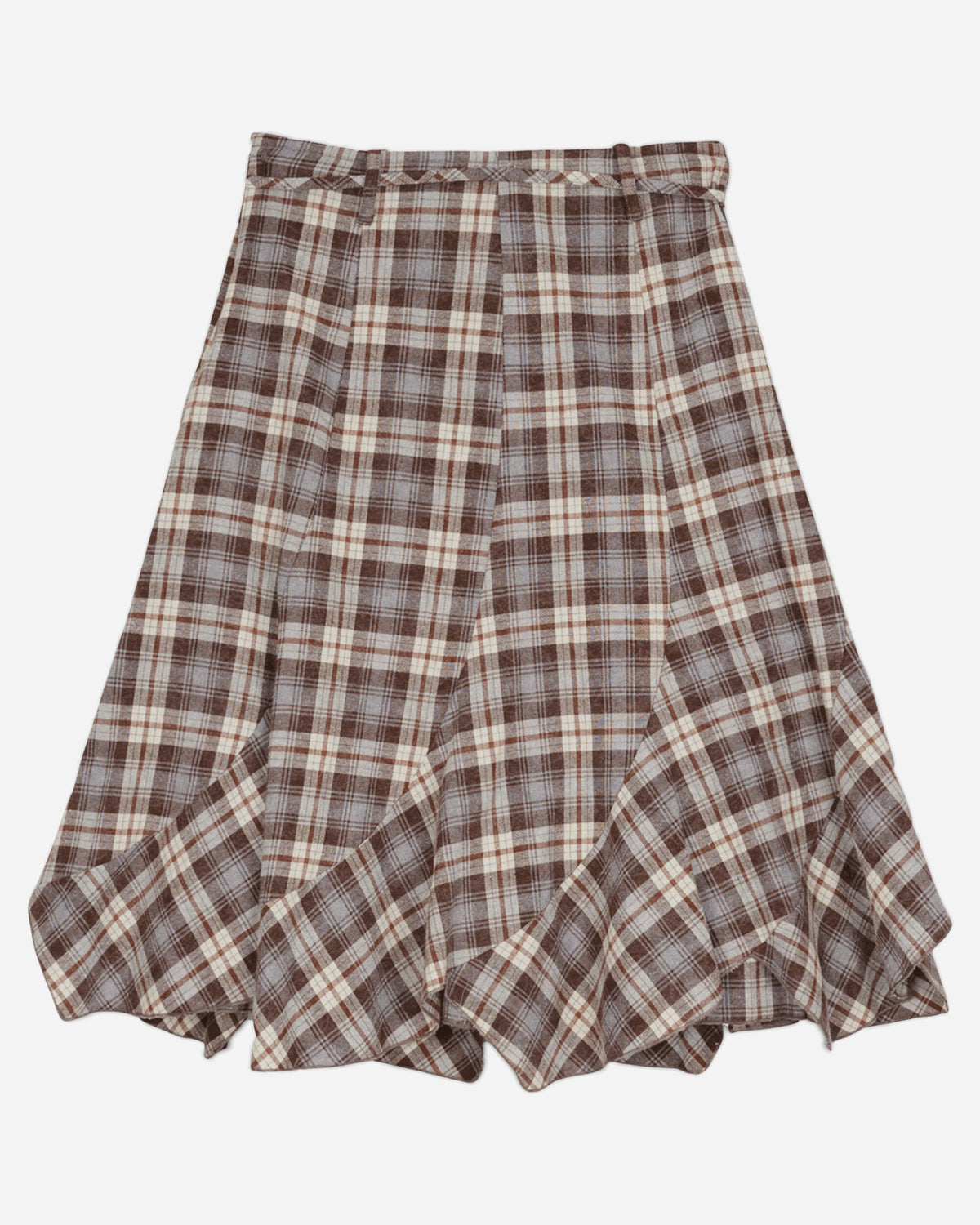 Brain Dead Wmns Twisted Panel Skirt Clouded Plaid Multi Skirts Midi W25B32005136 MULTI