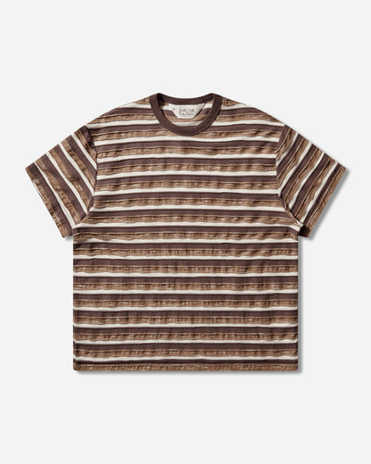 Brain Dead Casey Striped T Shirt Coffee Shirts Shortsleeve Shirt P26T00004980 Brown