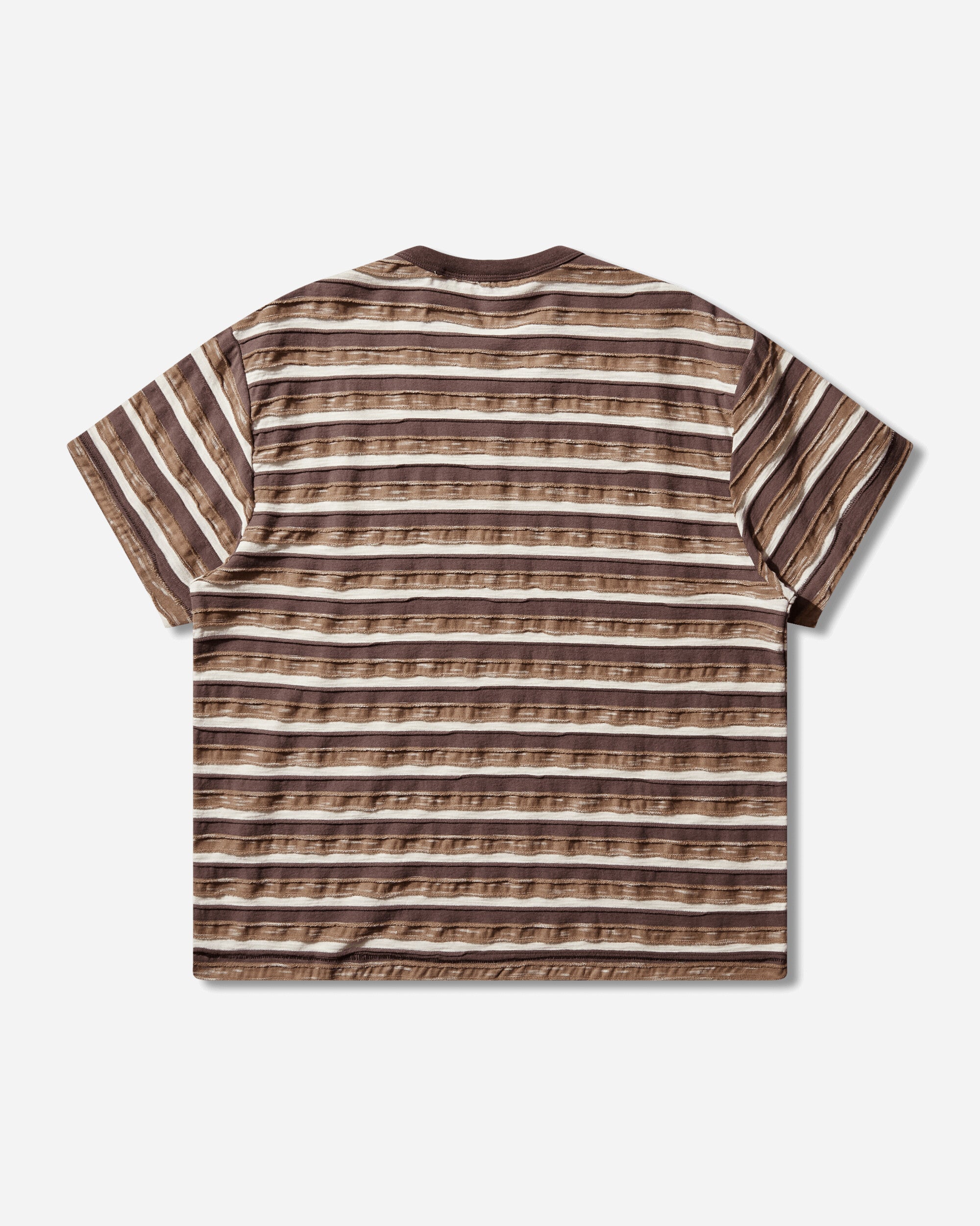 Brain Dead Casey Striped T Shirt Coffee Shirts Shortsleeve Shirt P26T00004980 Brown