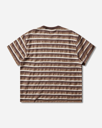 Brain Dead Casey Striped T Shirt Coffee Shirts Shortsleeve Shirt P26T00004980 Brown