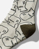 Brain Dead Logohead Crew Socks Cream Underwear Socks F25AO9004583 Beige