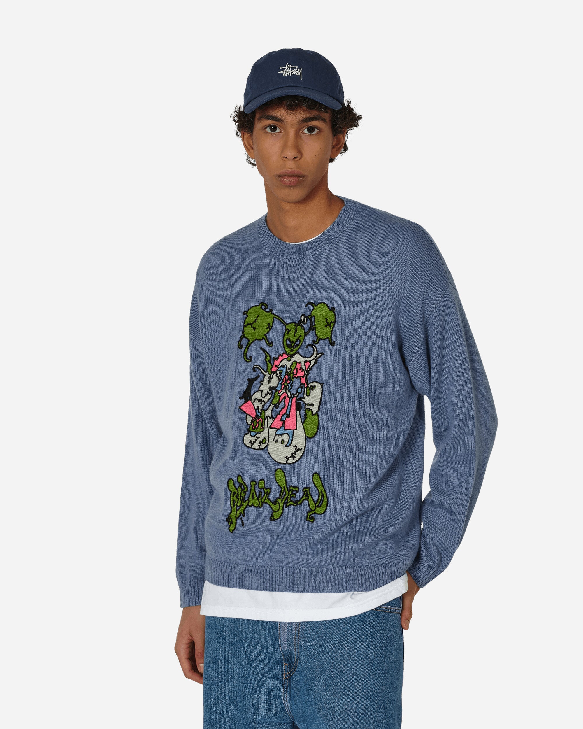 Brain Dead Cyber Bunny Knit Sweater Blue - Slam Jam® Official Store