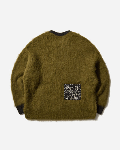 Brain Dead Future Vision Boxy Knit Sweater Olive Knitwears Sweaters BDF25O12O045 OLV