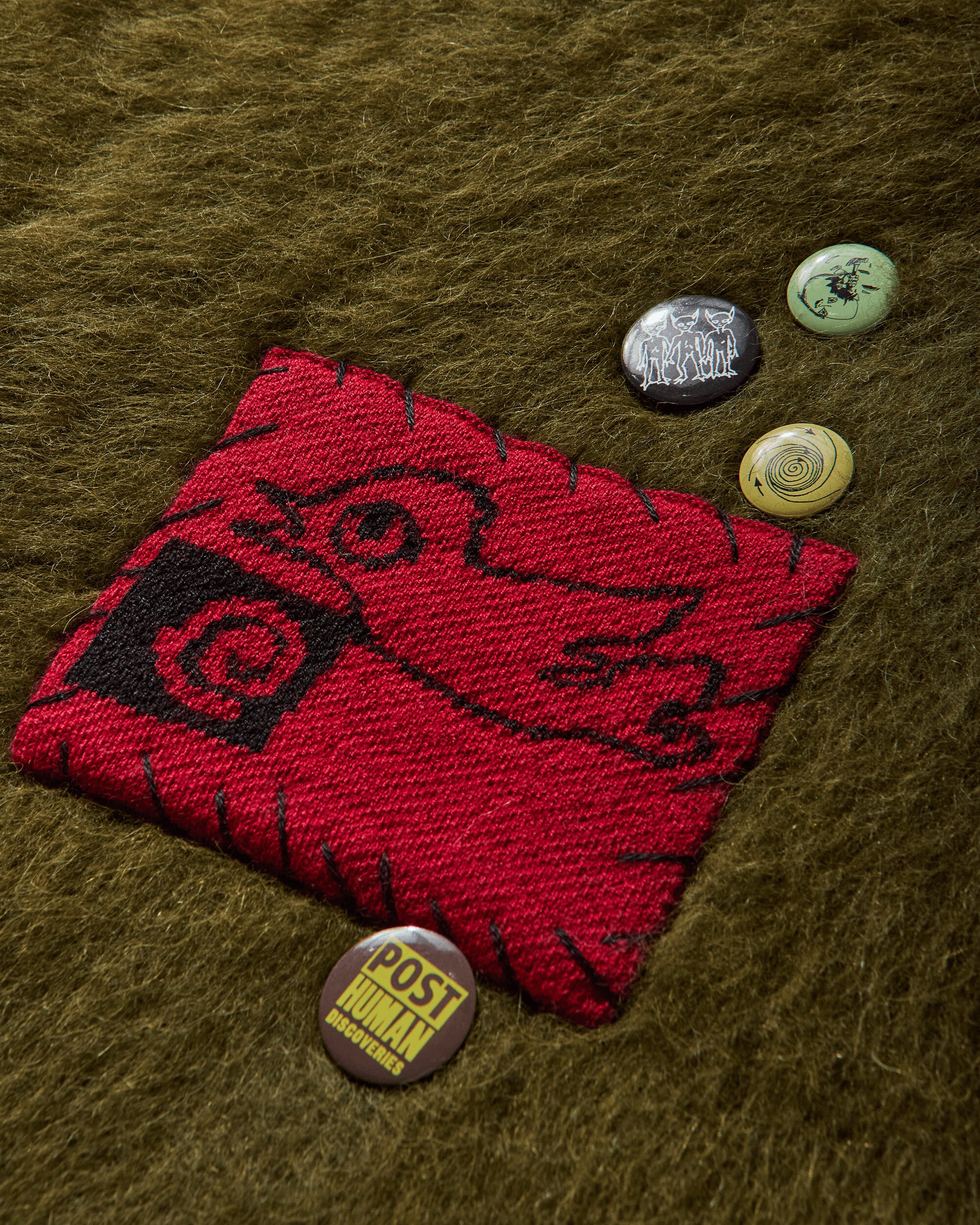 Brain Dead Future Vision Boxy Knit Sweater Olive Knitwears Sweaters BDF25O12O045 OLV