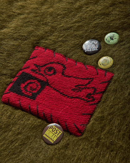 Brain Dead Future Vision Boxy Knit Sweater Olive Knitwears Sweaters BDF25O12O045 OLV