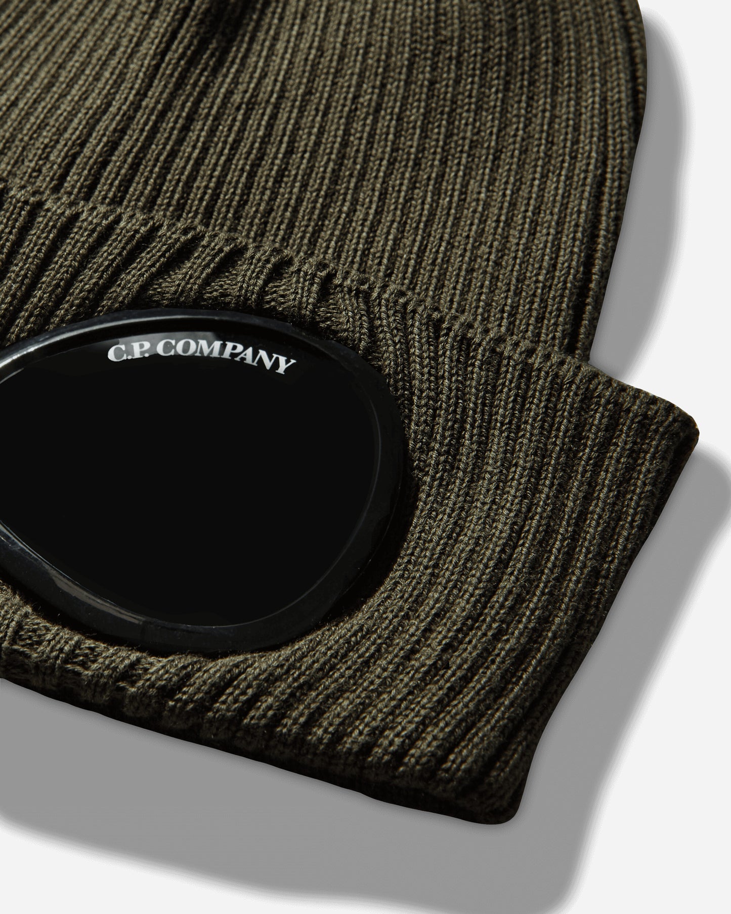 C.P. Company Cotton Goggle Beanie Ivy Green Hats Beanies RSCMAC747A-000727A 683