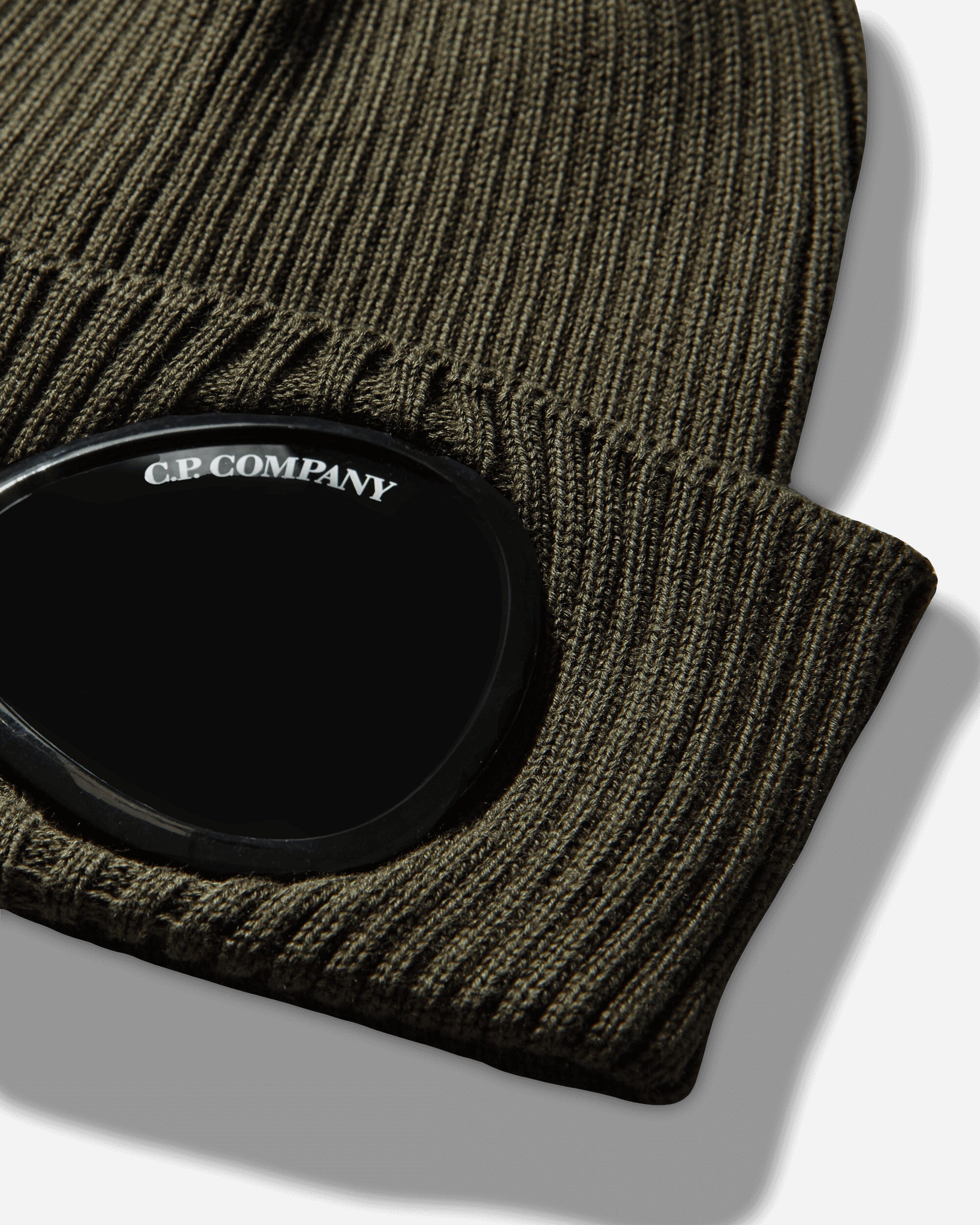 C.P. Company Cotton Goggle Beanie Ivy Green Hats Beanies RSCMAC747A-000727A 683