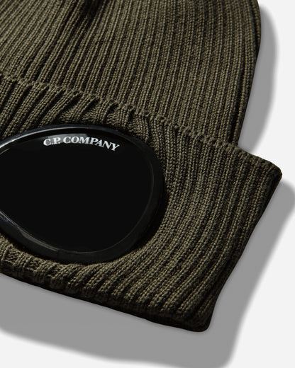 C.P. Company Cotton Goggle Beanie Ivy Green Hats Beanies RSCMAC747A-000727A 683