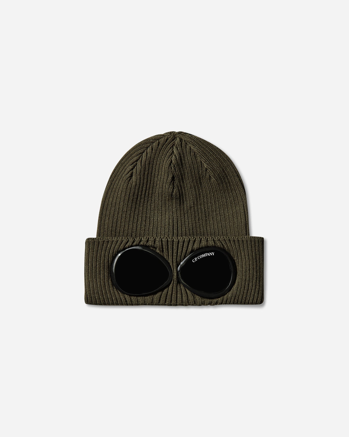 C.P. Company Cotton Goggle Beanie Ivy Green Hats Beanies RSCMAC747A-000727A 683