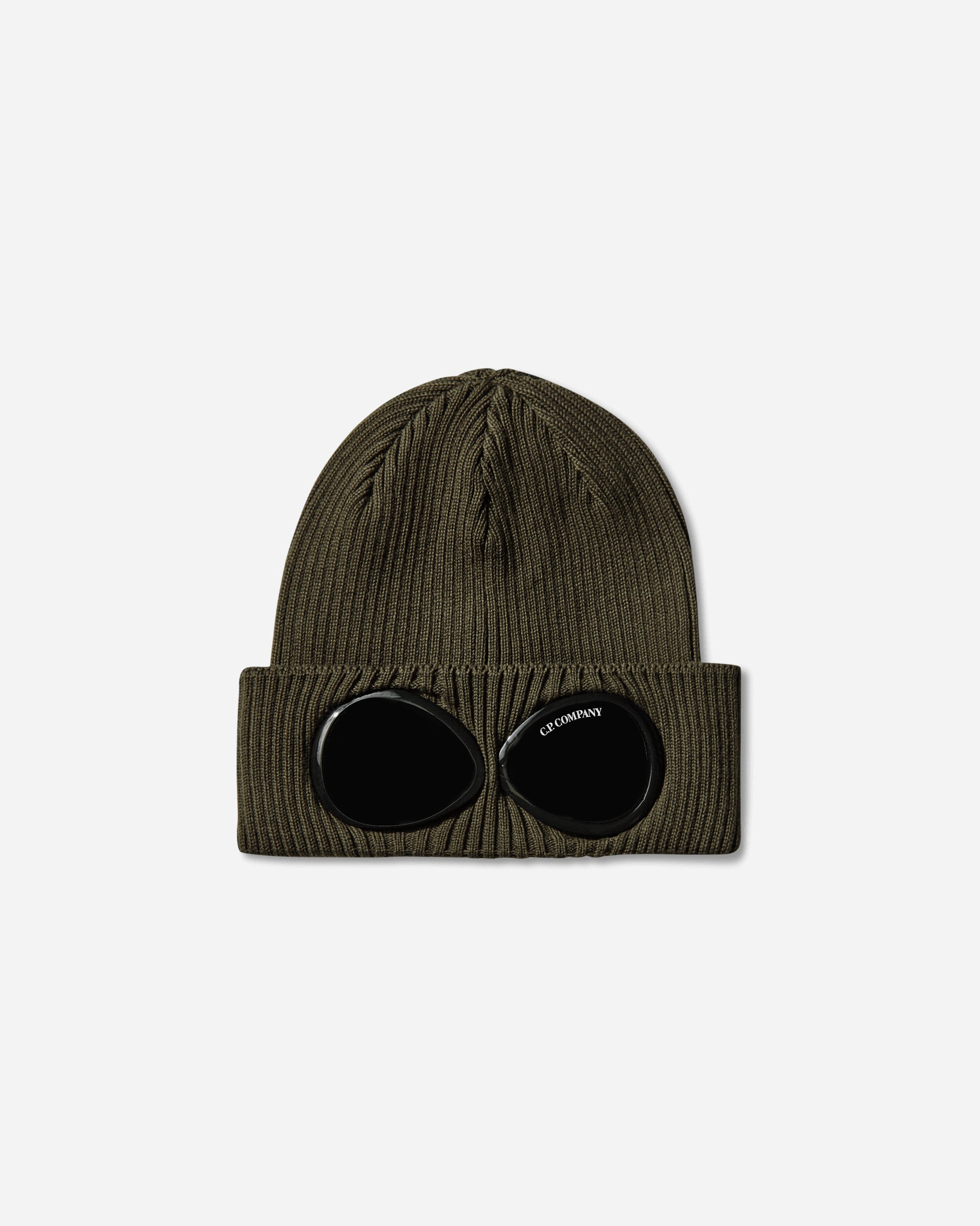 C.P. Company Cotton Goggle Beanie Ivy Green Hats Beanies RSCMAC747A-000727A 683