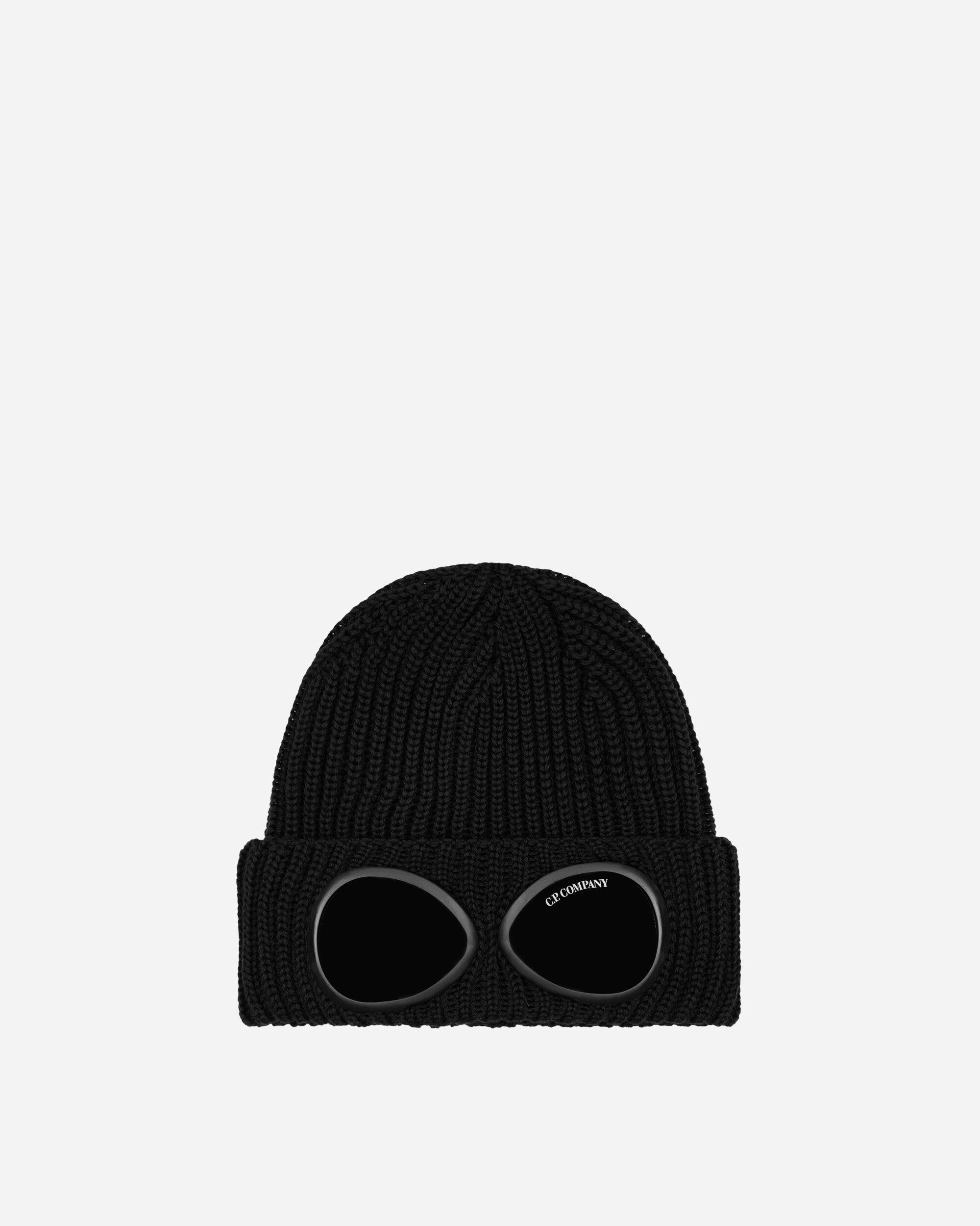 C.P. Company Extrafine Merino Wool Goggle Beanie BLACK Hats Beanies RFCMAC742A-005509A 999
