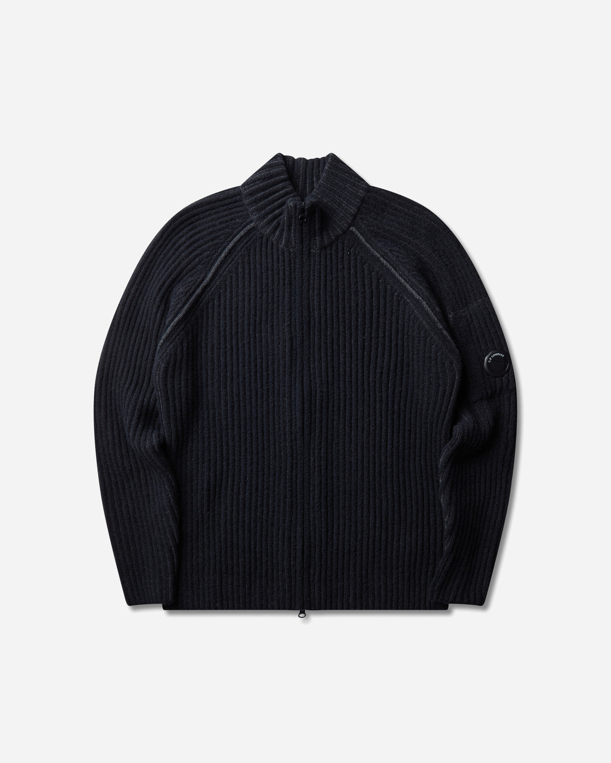 C.P. Company Knitwear Cardigan In Fleece Knit Dark Shadow Knitwears Cardigans 21CMKN300A-006170A 978