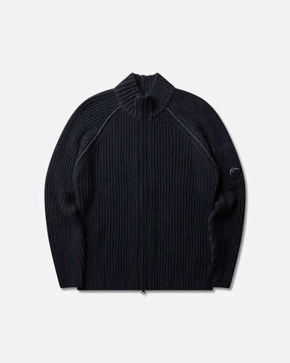 C.P. Company Knitwear Cardigan In Fleece Knit Dark Shadow Knitwears Cardigans 21CMKN300A-006170A 978