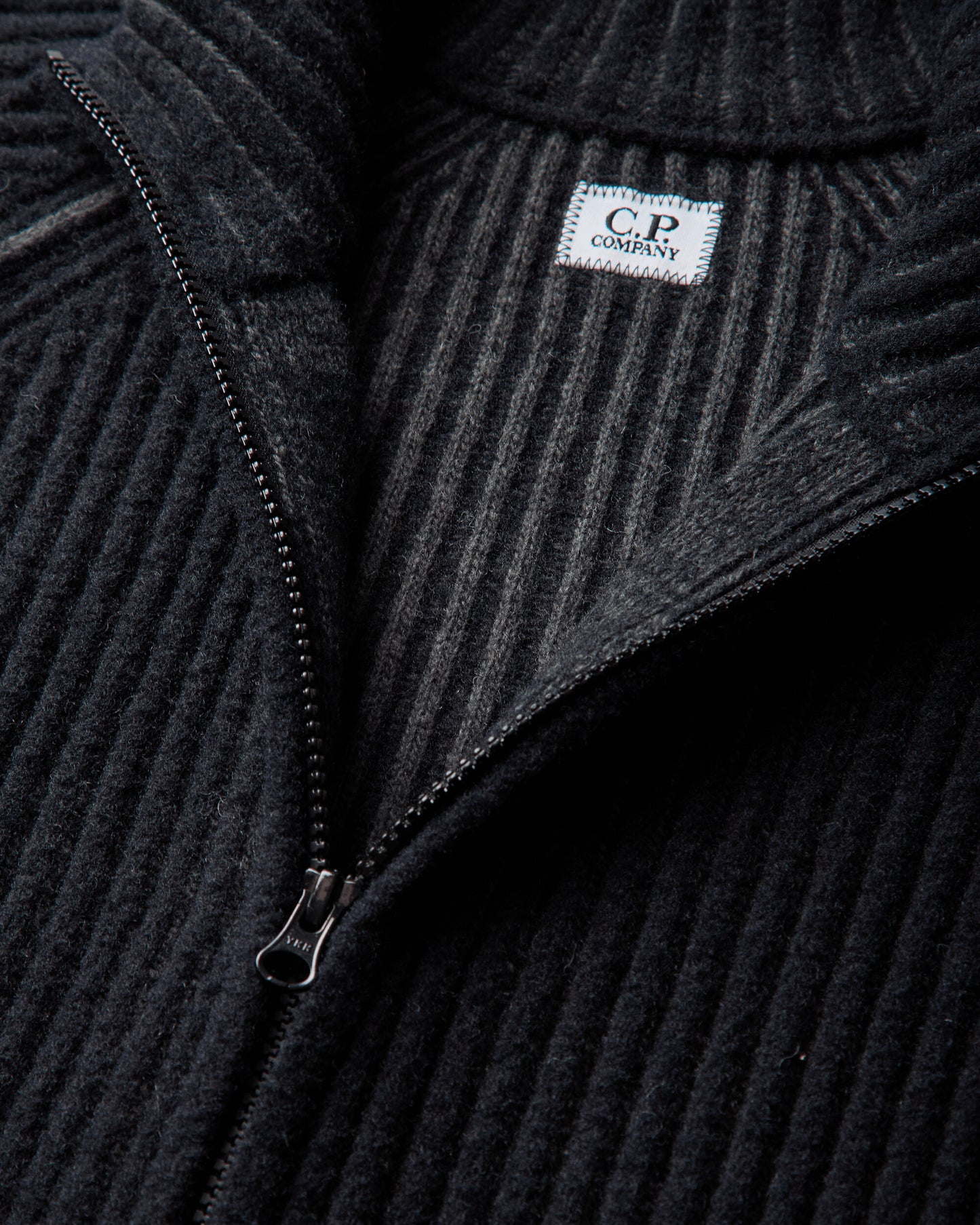 C.P. Company Knitwear Cardigan In Fleece Knit Dark Shadow Knitwears Cardigans 21CMKN300A-006170A 978