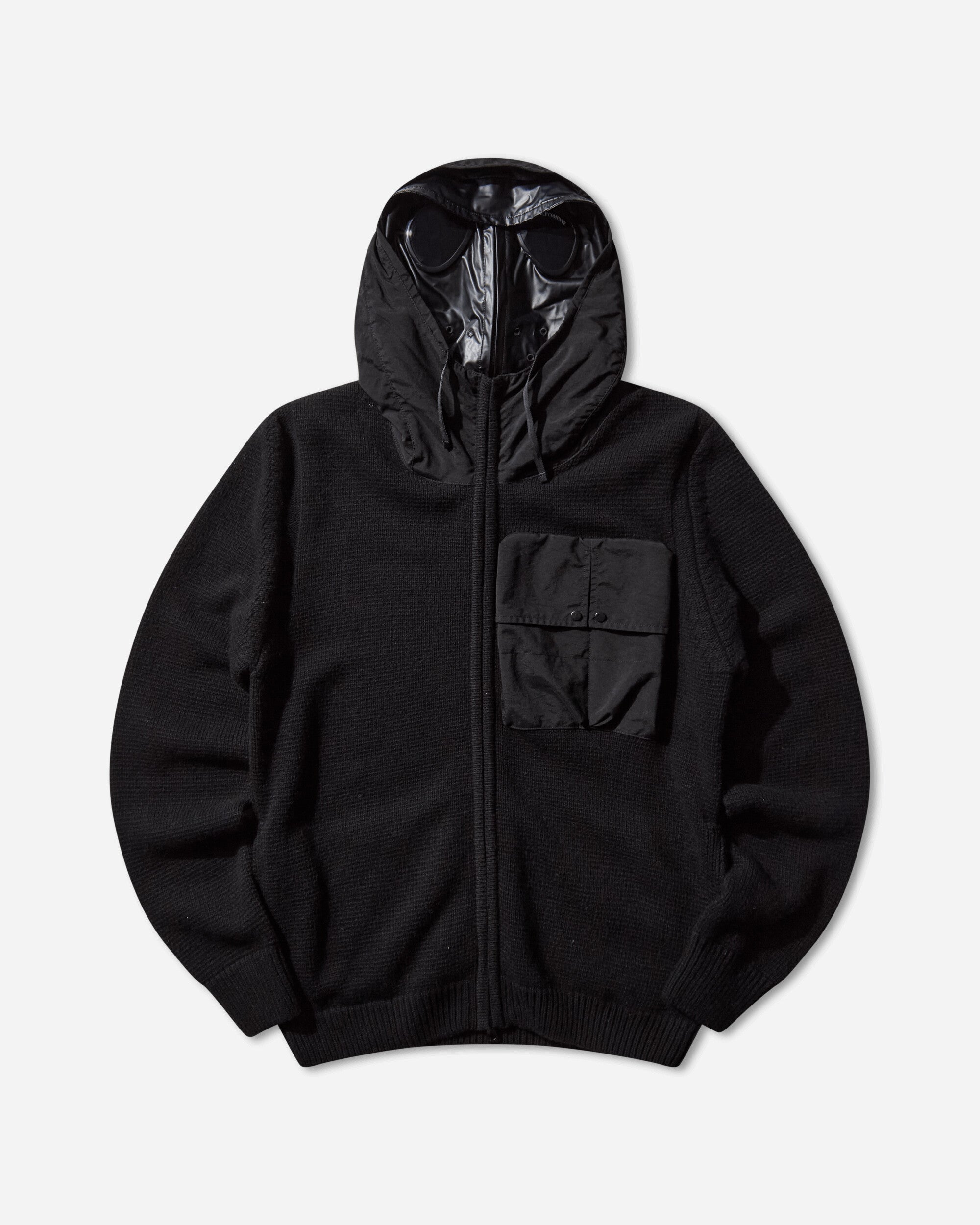 C.P. Company Knitwear Cardigan In Lambswool Mixed Black Knitwears Cardigans 19CMKN245A-110149M 999