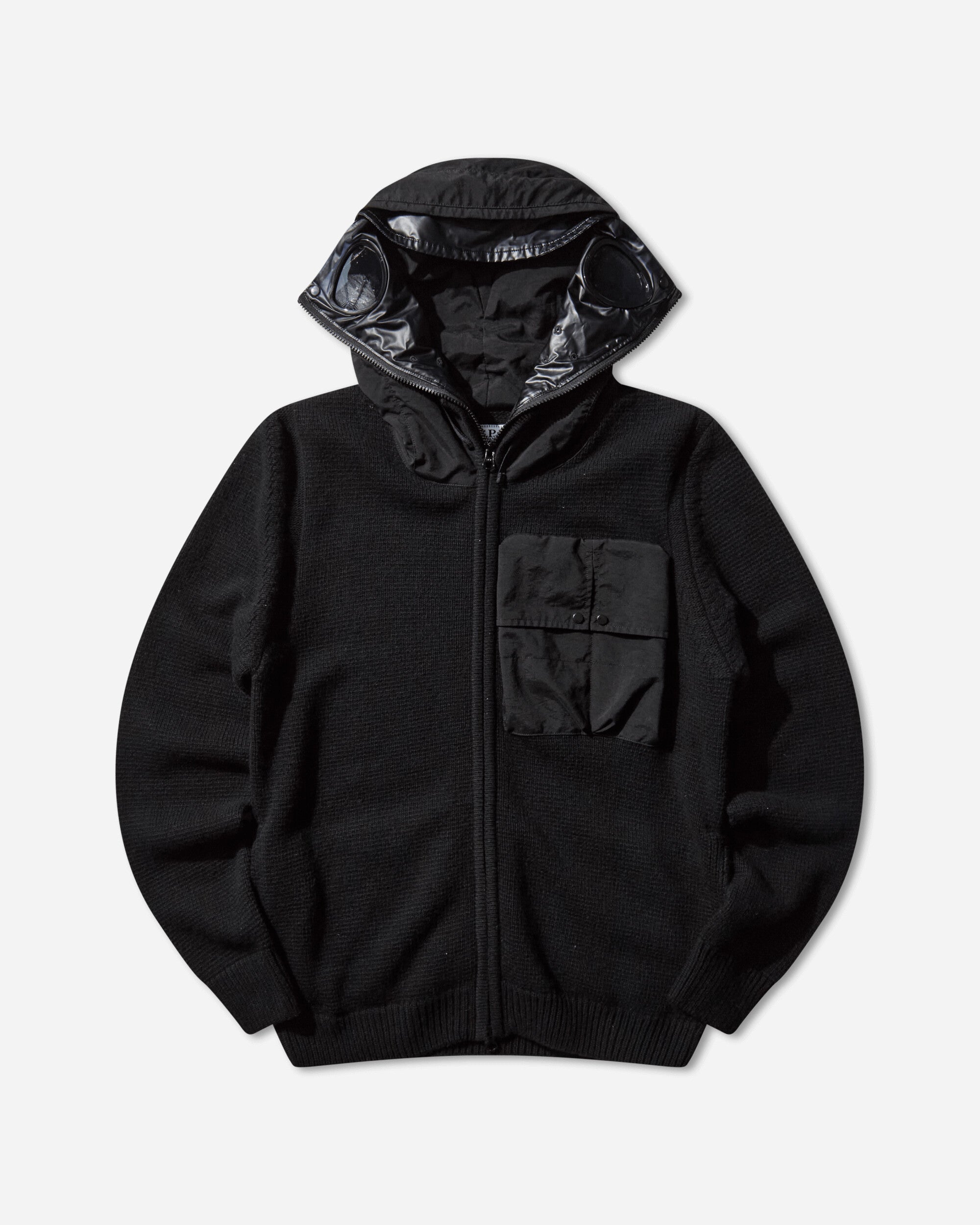 C.P. Company Knitwear Cardigan In Lambswool Mixed Black Knitwears Cardigans 19CMKN245A-110149M 999