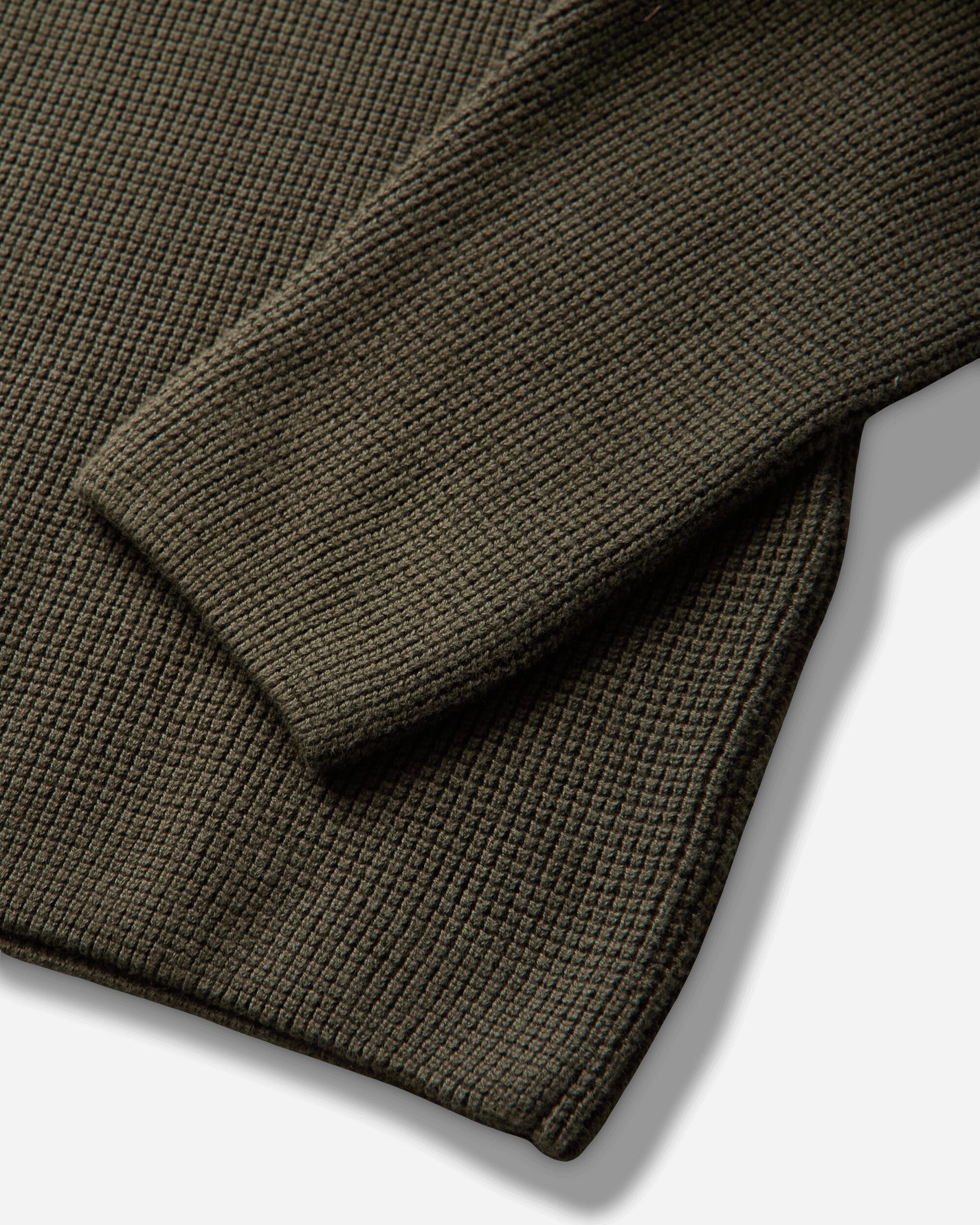 C.P. Company Waffle Knit Cotton Zip Lens Cardigan IVY GREEN Knitwears Cardigans 21CMKN058A-110754A 683