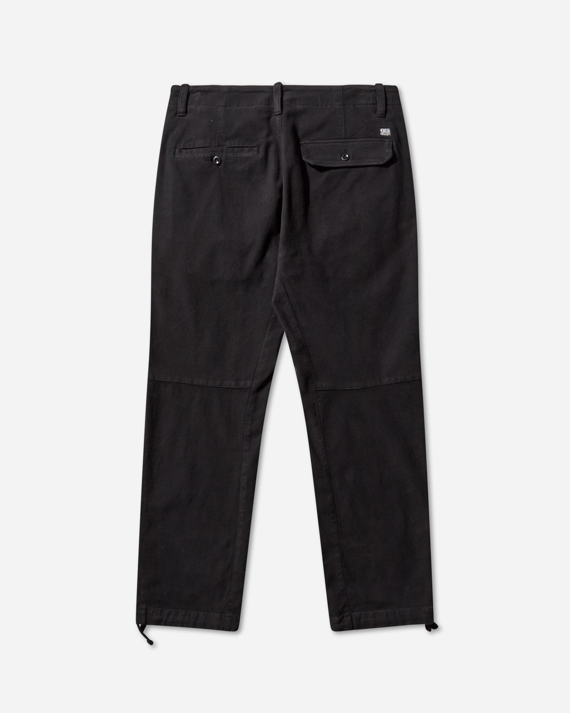 C.P. Company Cargo Pant In Moleskin Stretch Black Pants Cargo 19CMPA234A-110482G 999