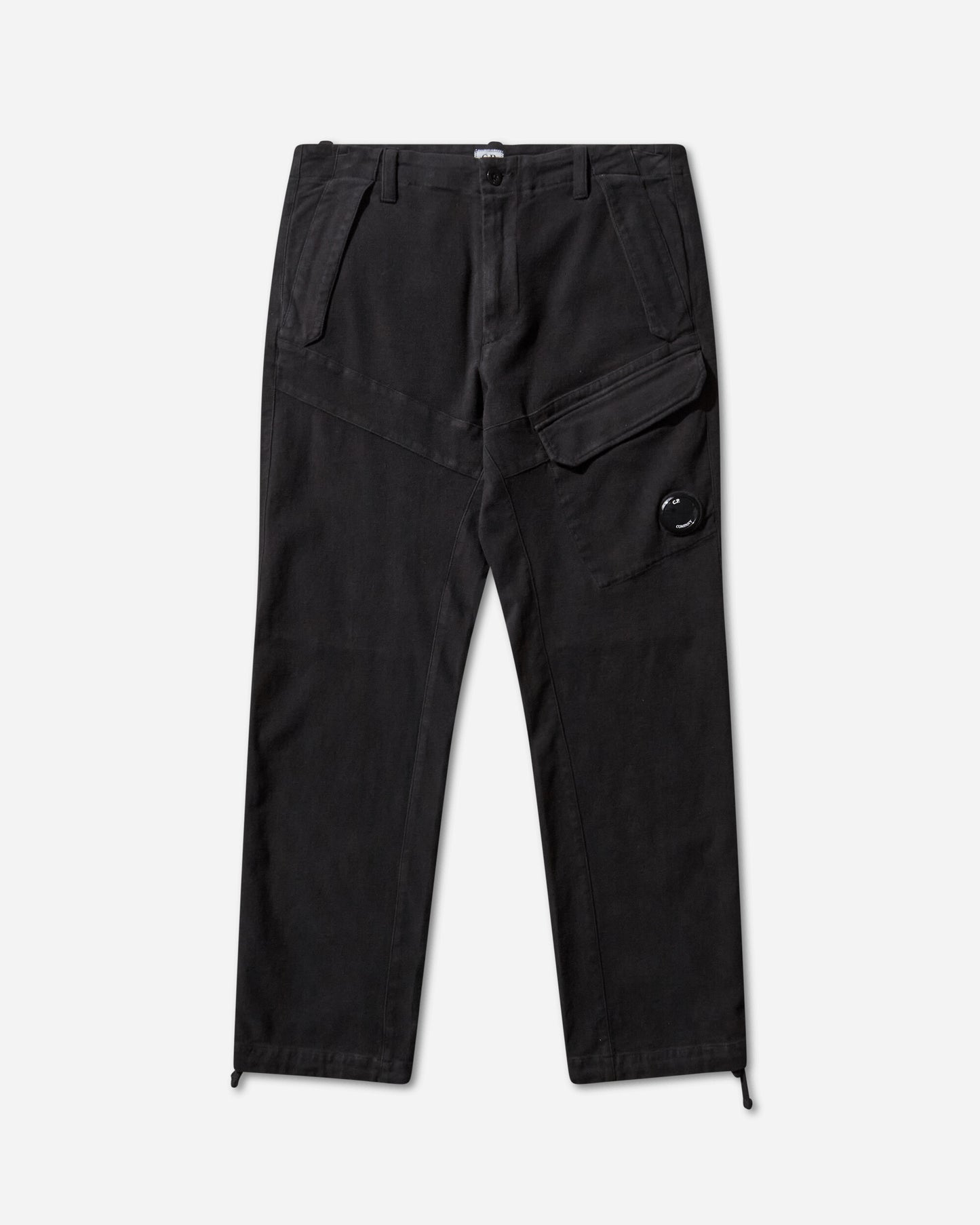 C.P. Company Cargo Pant In Moleskin Stretch Black Pants Cargo 19CMPA234A-110482G 999
